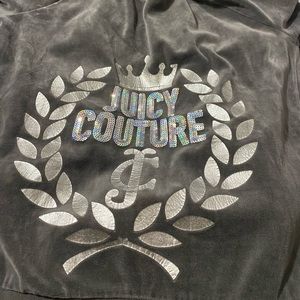 Juicy Couture Y2K Gray Velour Zip Up Track Jacket Womens Size L